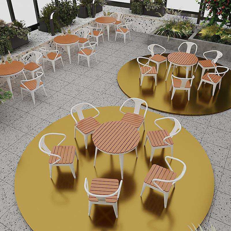 户外桌椅组合套装庭院露天圆桌休闲室外餐厅餐桌露台花园家具椅子