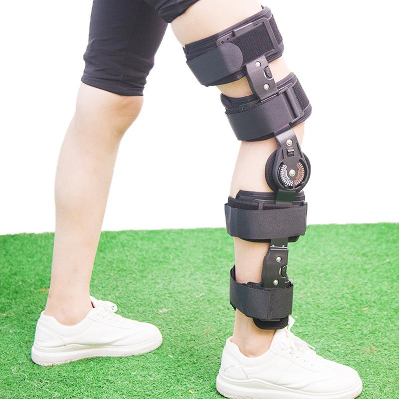 可调膝关节固定支具腿部下肢带卡盘支架护具腿部膝关节固定带