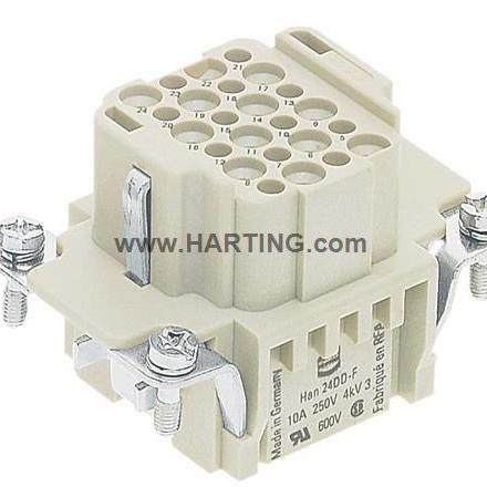 09160243101HARTING浩亭哈丁Han24DD-F24针母芯原装