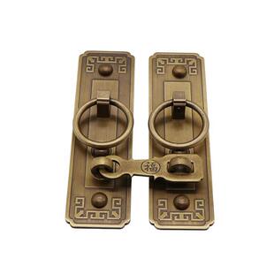 仿古大门拉手中式复古门锁门把手搭扣老式大门木门铜配件纯铜门环