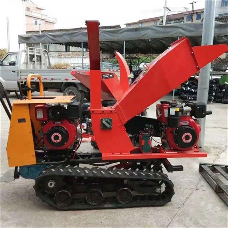 果枝碎枝机自走式干湿树枝清理机树木削片机