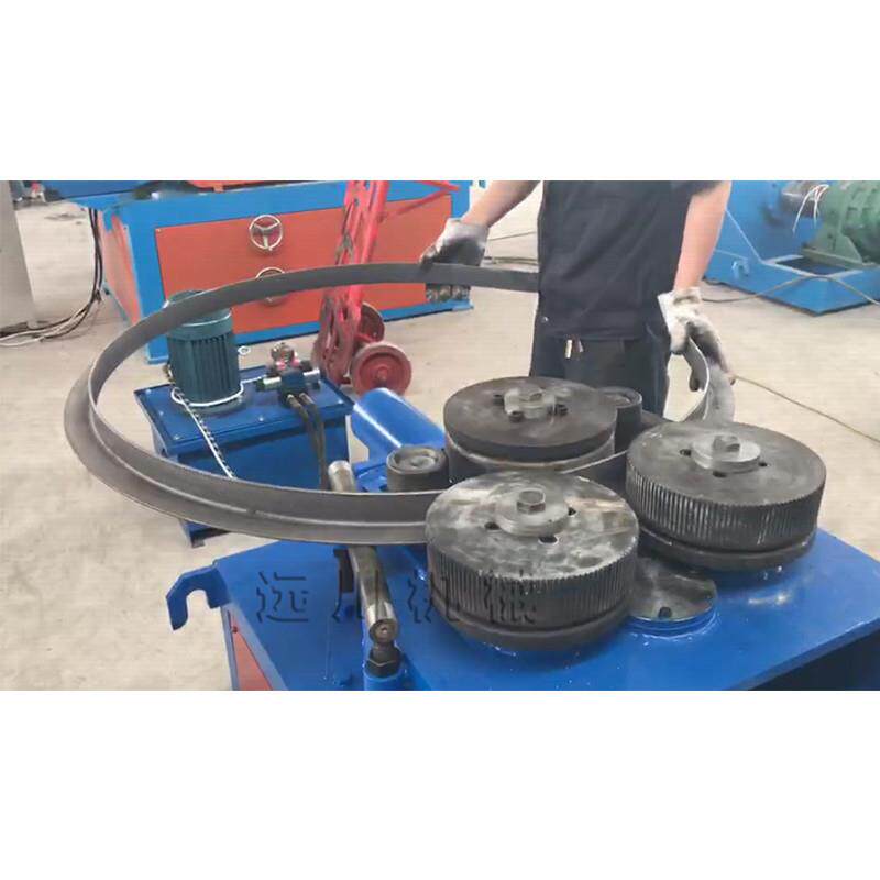 三轮角铁法兰成型机角铁内弯外弯机钢管槽钢角钢螺旋卷圆机