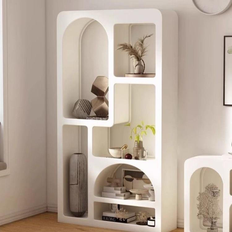 洞穴柜简约现代客厅白色拱形洞穴收纳陈列柜奶油风展示柜装饰柜落