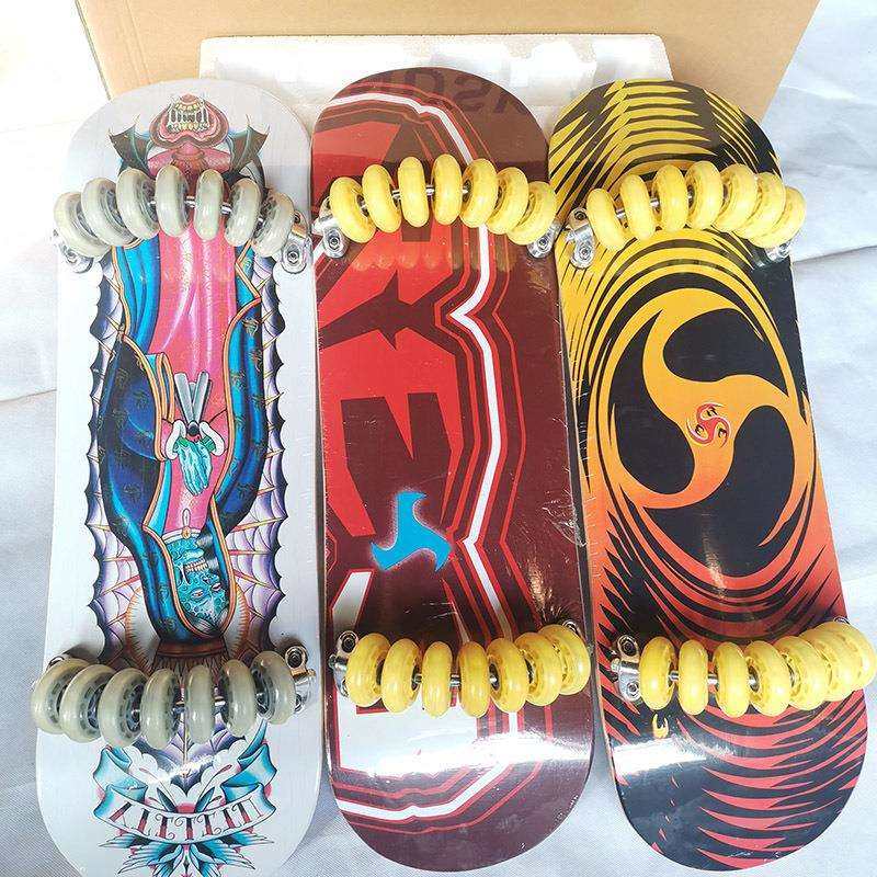 街头流行陆地滑雪板14轮枫木滑板漂移板专业级极限轮滑LANDSKI