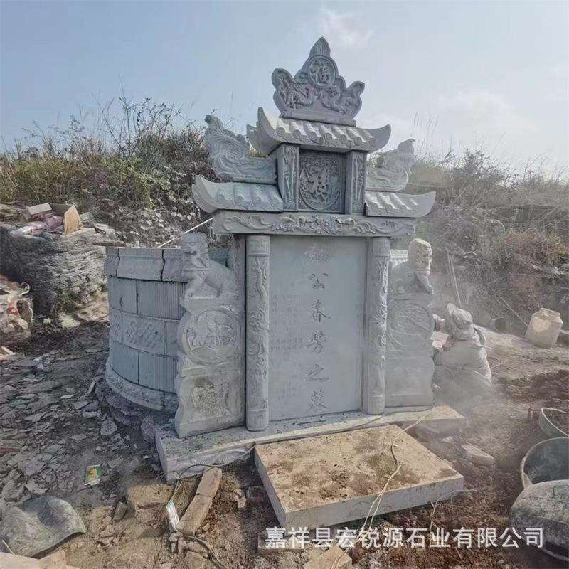 各种石雕墓碑直销公墓石碑家族大理石墓碑定制价格