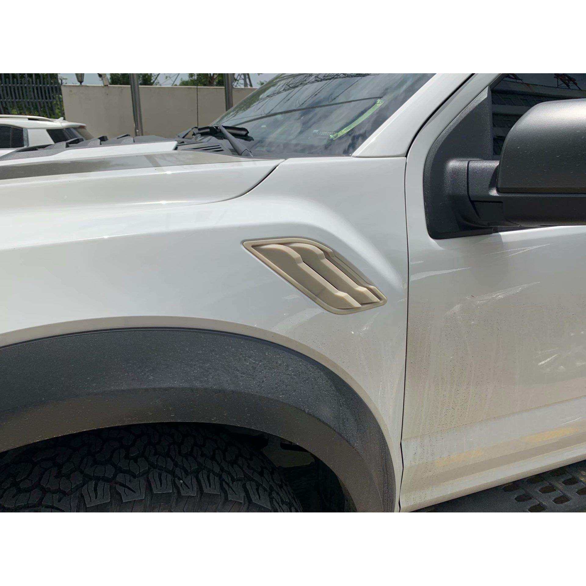 适用于20款福特猛禽F150改装专用侧标装饰框碳纤纹叶子板出风口