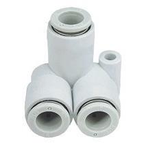 优接头KQ2LU08-00/04-00/KQ2LU06-00/10-00/12-00白色偏三通快插