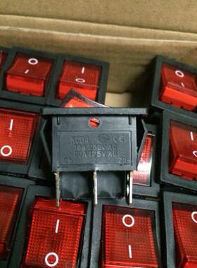 船型开关 红色 绿色 带灯6脚2档 KCD4-202N