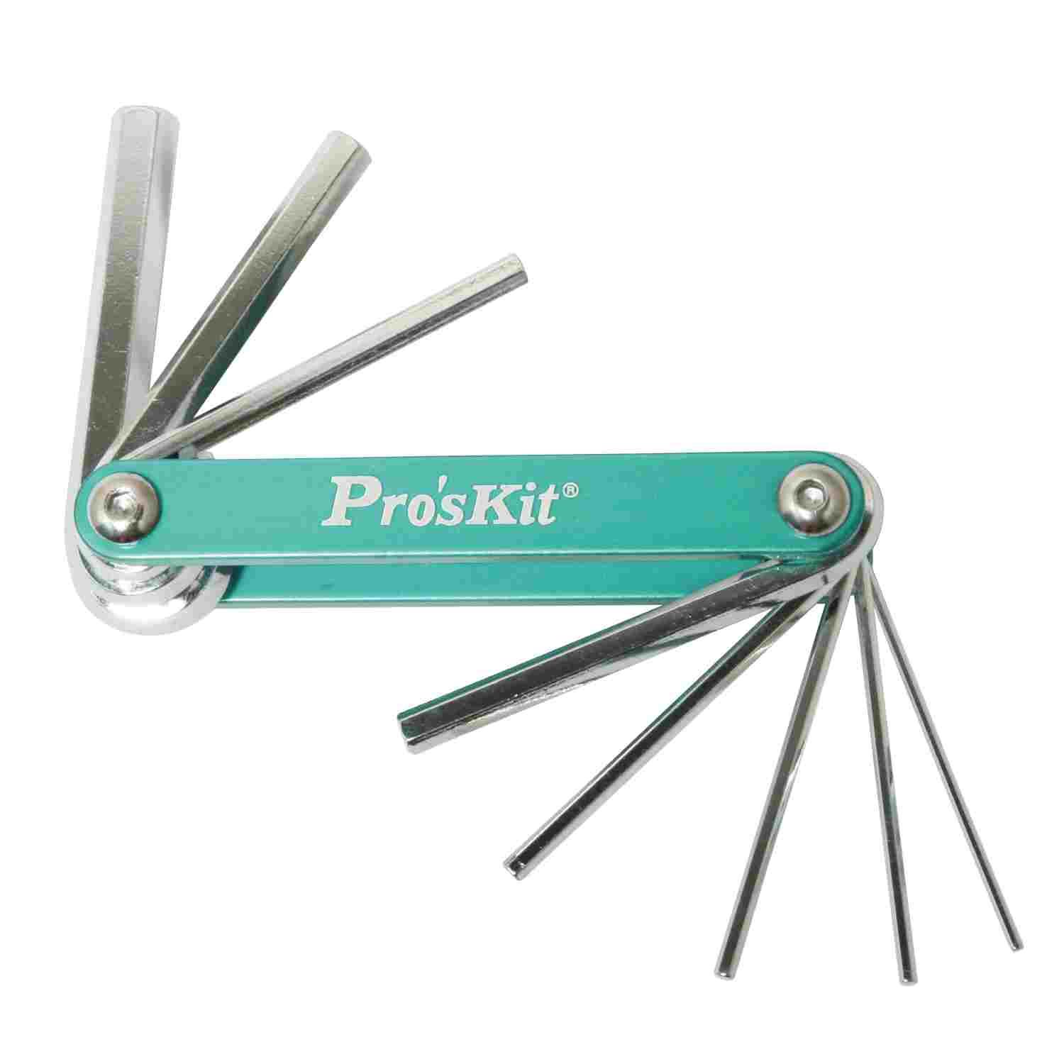 宝工HW-221M便携折叠扳手8支组内六角扳手套装1.5-8mm公制内六方