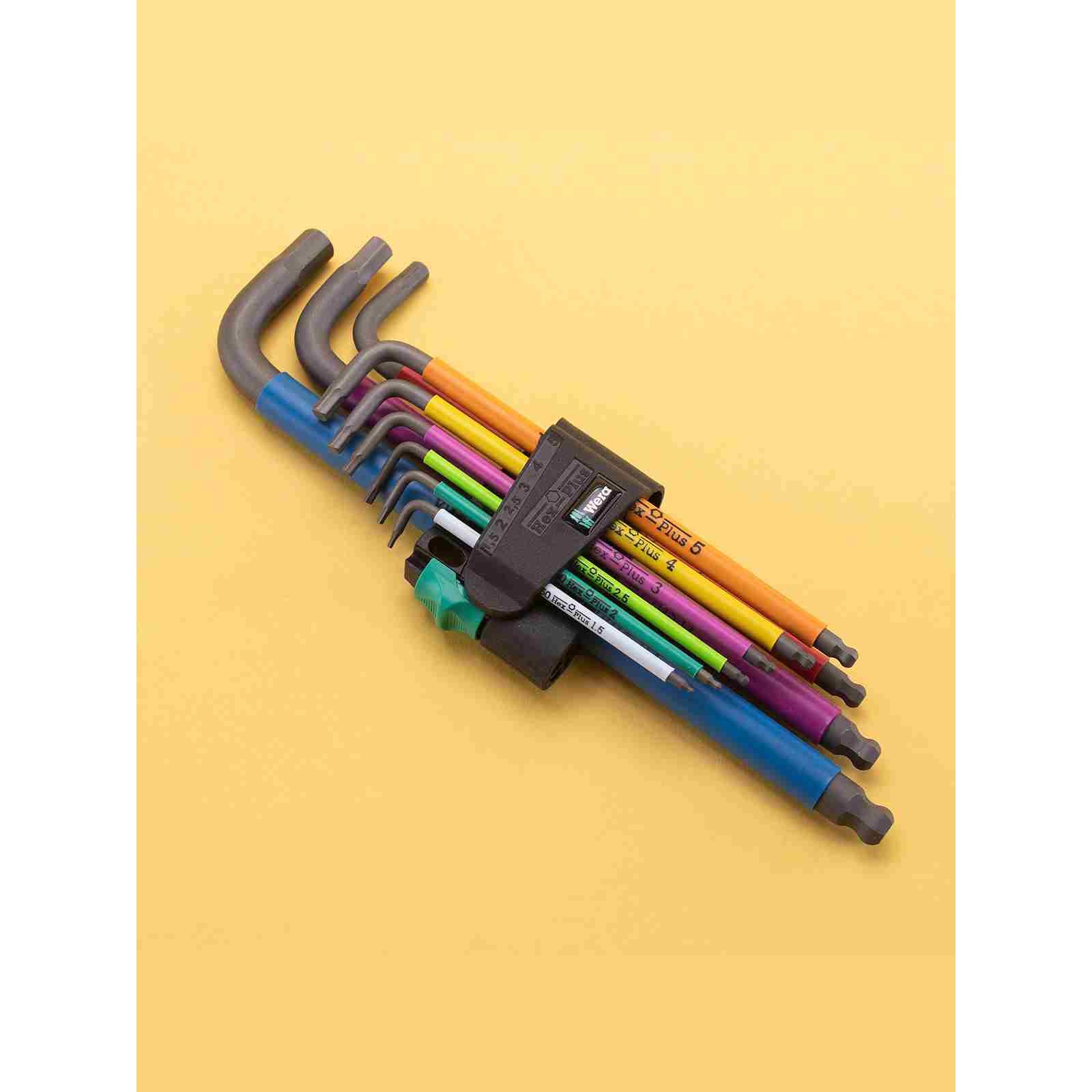 德国Wera维拉950 SPKL/9 1.5-10mm彩色L型加长内六角扳手073593