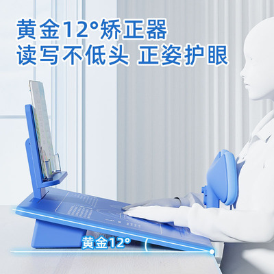 儿童坐姿矫正器小学生防驼背近视坐读写一体阅读架桌面款支架