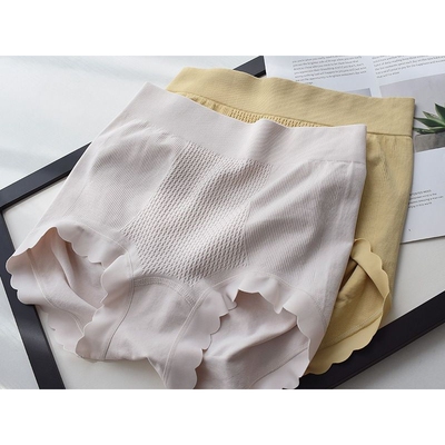 贝莱娅2758纯色女士中高腰内裤平角裤裤无缝微收腹三角裤无痕提臀