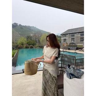 T恤丝巾两件套YY 极简正肩高级感短袖 2026春夏新款 797 YANG