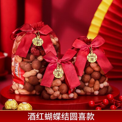 喜糖袋子结婚纱袋婚礼喜袋网红糖果袋糖袋子网X纱喜糖盒糖袋