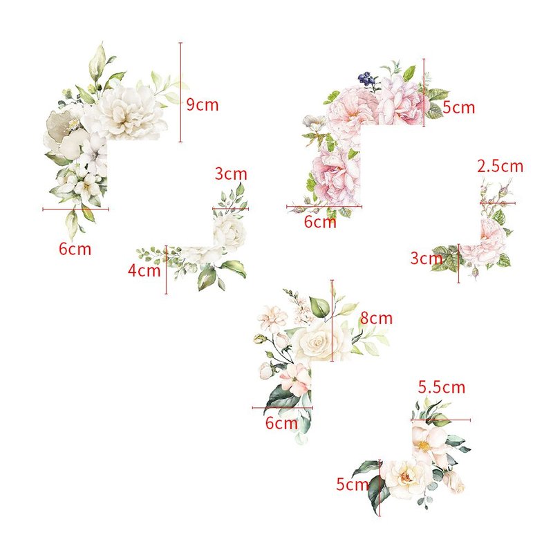 自粘防水温馨花朵墙贴房间灯开关插座墙面美化装饰贴画