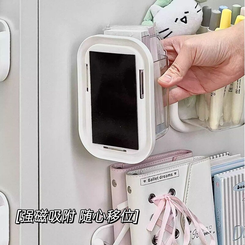 铁皮柜纸巾杂物收纳架ins强磁免打孔宿舍文具磁吸置物收纳盒