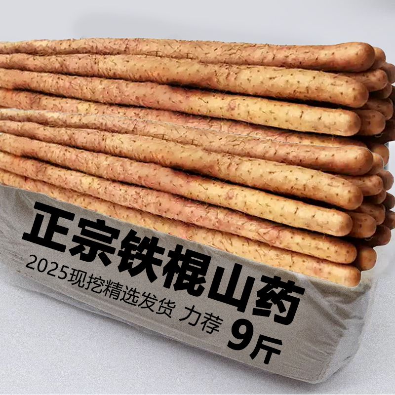 正宗铁棍山药新鲜铁杆淮山药农家小白嘴5斤3斤批发包邮蔬菜怀山