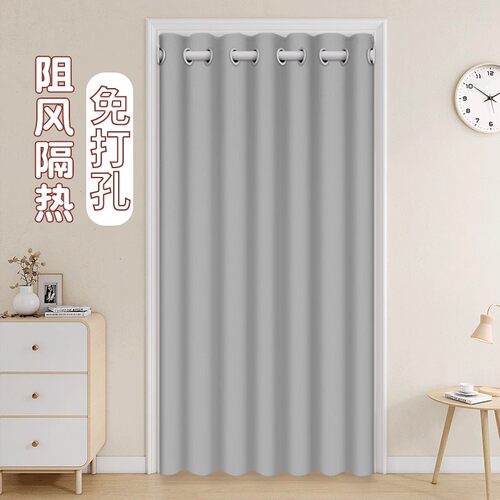 纯色门帘隔断卧室厨房油烟