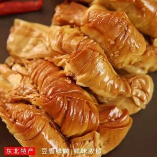 锦州五香熏卤油豆皮干豆腐卷东北特产千张腐竹豆制品素肉素鸡真空