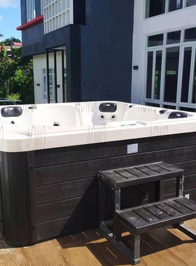 亚克力户外5人按摩冲浪浴缸水疗spa浴池恒温别墅游泳jacuzzi大池