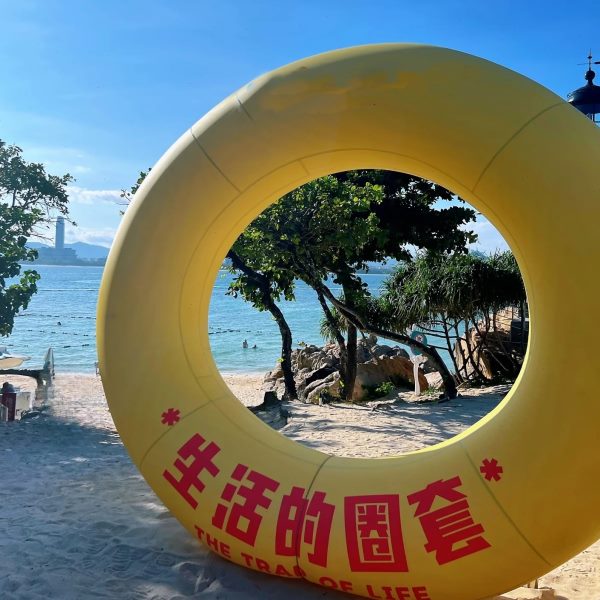 超大巨型甜甜圈游泳圈生活的圈套闭气气模网红集市商场店美陈装饰