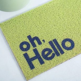 地毯牛油果绿剪进门hello家用可简约外入户门裁玄关脚垫丝圈地垫