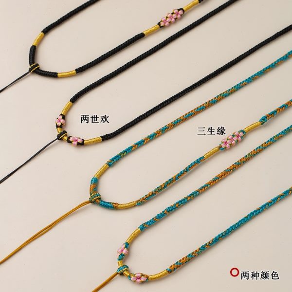 挂件绳高新品绳翡翠毛衣链货玉绳子项链绳吊坠挂绳手工编织蜜蜡绳