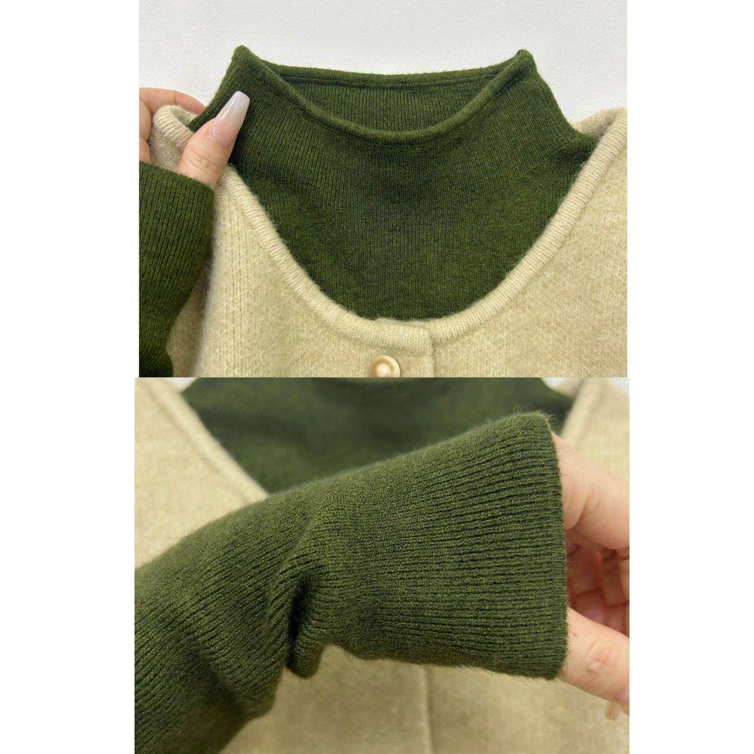 2026新款时尚简约半高领内搭上衣针织衫女秋冬季修身毛针织打底衫