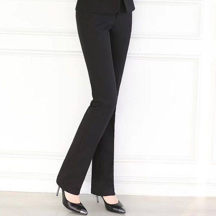 春秋新款西裤女职业正装修身女士商务直筒裤子大码西装裤长裤