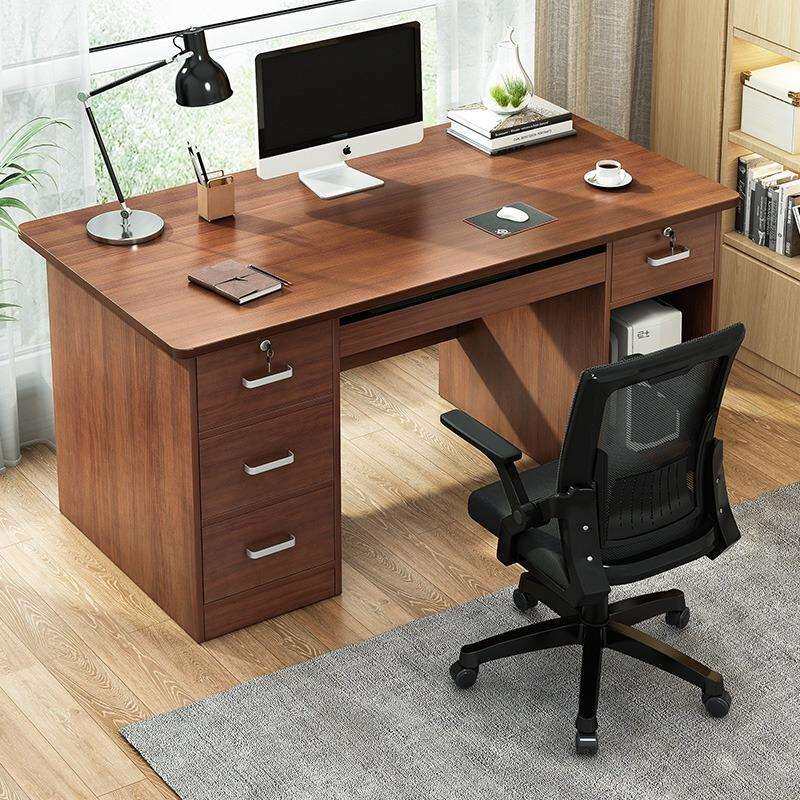 电脑桌台式家用书桌书柜一体办公桌子椅子写字桌子学生简易工作台