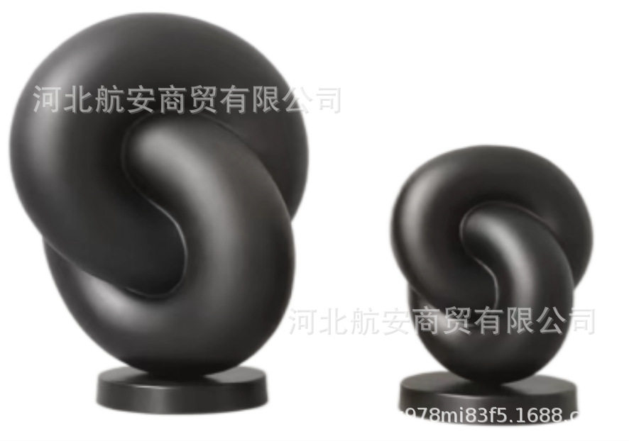 现代简约创意树脂绳结摆件样板房售楼处桌面电视柜软装饰品工艺品
