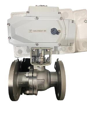 CF8FM电动法兰紧急切断球阀QV977F-16 316L 开关调节量球阀