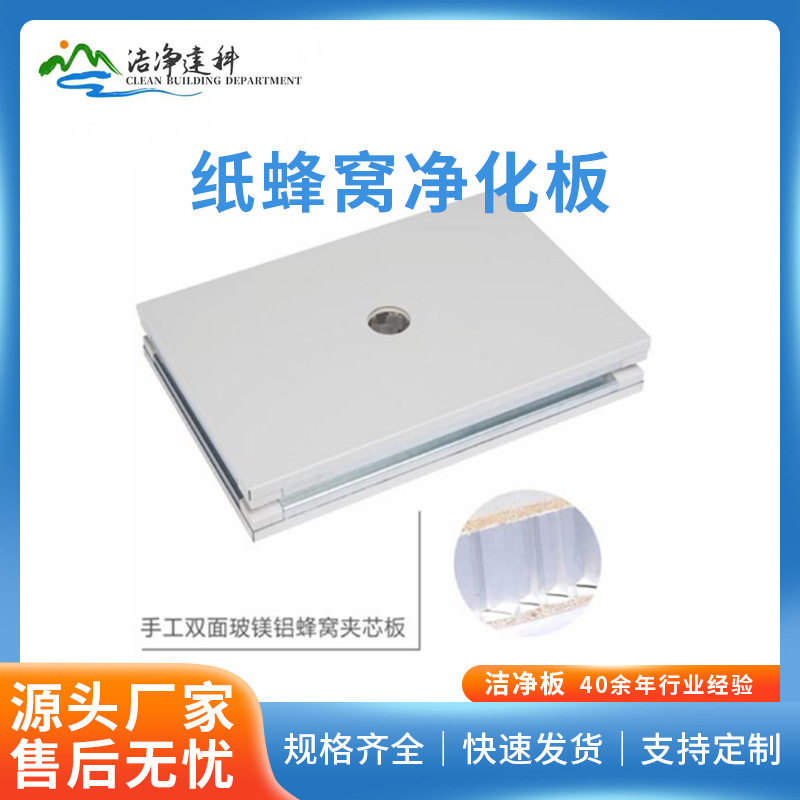 建科夹芯纸蜂窝净化板工业保温防火隔音隔热洁净板无尘车间彩钢板