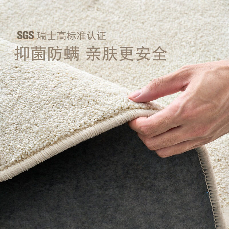 百搭纯色加厚素色大宅客厅地毯简约奶油风高级感卧室沙发茶几垫