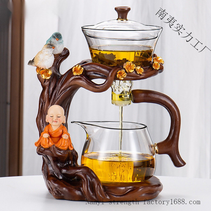 玻璃自动茶具套装家用懒人泡茶神器办公室功夫磁吸泡茶壶茶杯