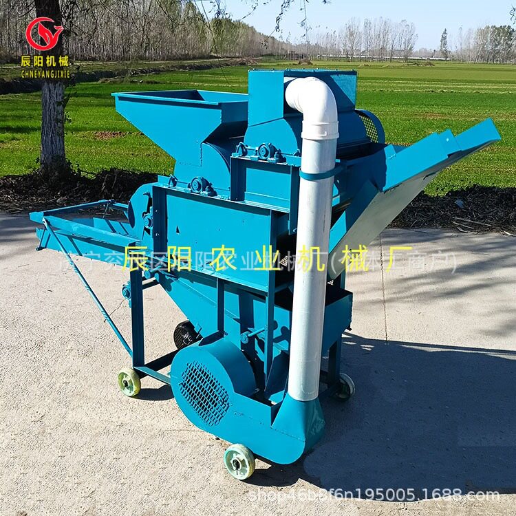 海南热销自动上料自动二次复脱双工作仓电动长果剥壳机花生脱壳机