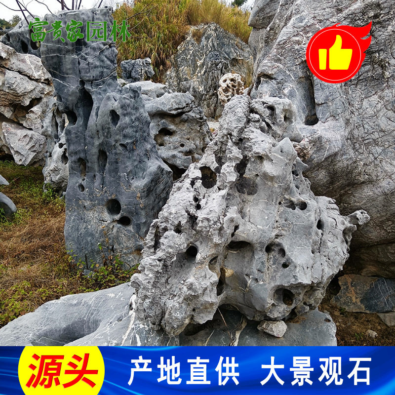 景观园林 富贵家天然石材驳岸造景石 太湖石假山产地批发