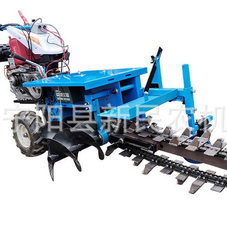 柴油机动力开沟机双链条单链条微耕一体挖沟机工程用挖槽机批发