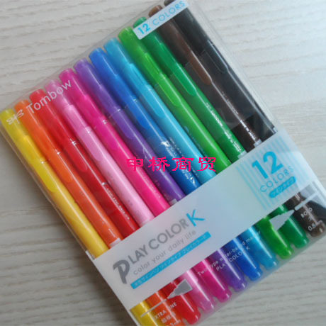 日本TOMBOW/蜻蜓水彩笔 水性双头GCF-011记号笔 12色套装 包邮