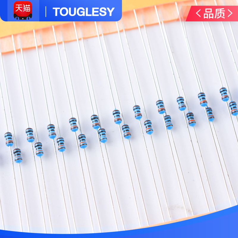 1/6W金属膜电阻器元件1%色环1K2k10K100K47K470 10欧100/120欧姆m