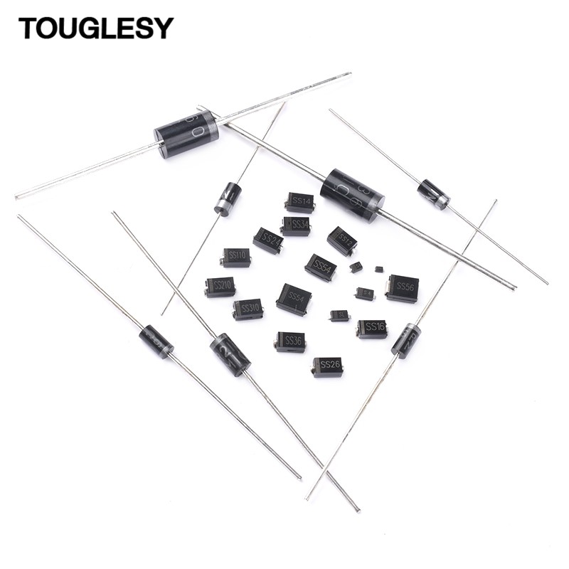 肖特基整流二极管1N5819 5822 SR160 360 540 2100 3100 5100直插