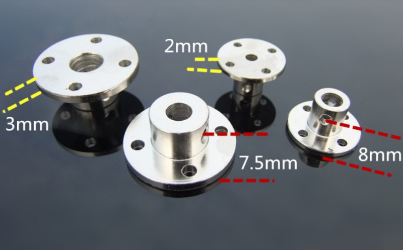 法兰联轴器法兰盘3/4/5/6/8/10mm刚性联轴器凸缘马达导向轴支座