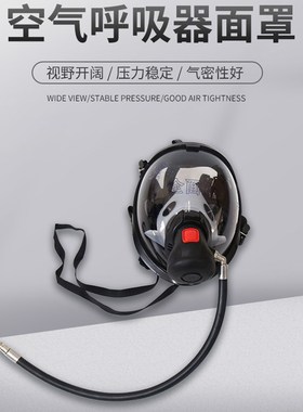 正压式空气呼吸器面罩 呼吸器配件 罩 黄色 面罩加罐头