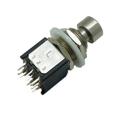 小9脚脚踏开关3PDT针脚电吉他效果器脚钉开关防水封胶PBS-24-302P