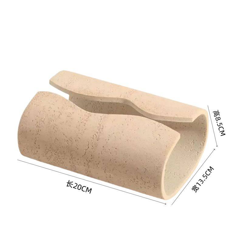 洞石侘寂风客厅茶几纸巾盒家用酒店纸抽抽纸盒礼品样板房装饰摆件,家居饰品,装饰纸巾盒,淘宝优惠券,粉丝福利购,淘宝优惠卷