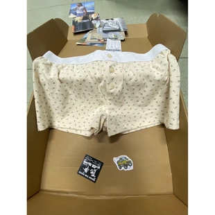 BM风家居条纹三粒扣撞色孔眼松紧短裤女bm弹力紧身多色热裤平角裤