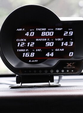 LUFI液晶XF多功能OBD2汽车仪表改装转速排温油压水温涡轮增压表