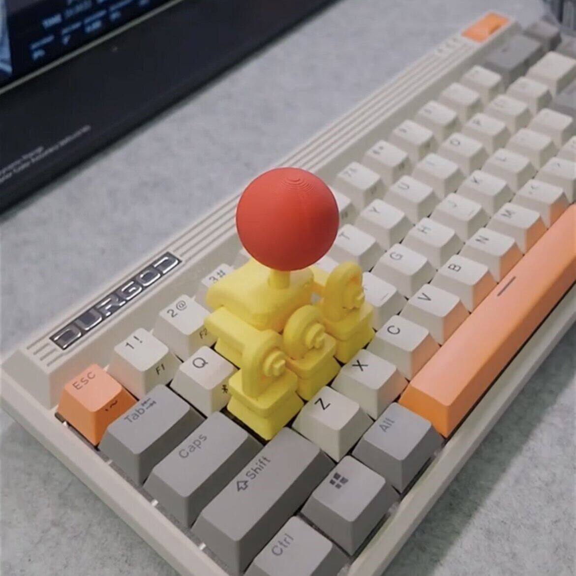 磁吸摇杆3D打印复古键帽家用键盘双人游戏手柄操纵方向键创意配件