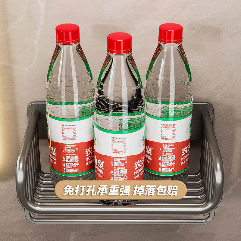枪灰色纸巾篓免打孔卫生间纸巾盒厕所壁挂厕纸架手纸盒卷纸置物架
