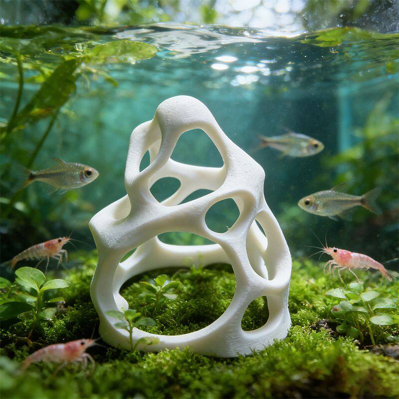 3d打印躲避屋鱼缸躲避屋小鱼躲避鹦鹉鱼缸镂空躲避屋小虾鱼虾摆件